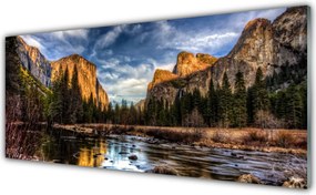 Panel Szklany do Kuchni Harmonijny Krajobraz Górski