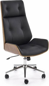 Nowoczesny czarny fotel biurowy obrotowy W1-D35