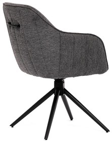 Zestaw krzeseł obiadowych z mechanizmem powrotnymHC-536 GREY2, 2 szt.