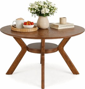 Brązowy okrągły stół do jadalni Z3-G17