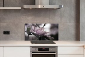 Szklany Panel Kwiat Magnolii