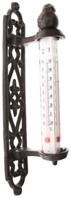 Żeliwny termometr ścienny Iron bird, wys. 27 cm