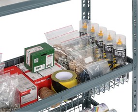 Regał półkowy z koszami, 1790 x 900 x 400 mm, nośność 175 kg, 2 półki + 3 kosze