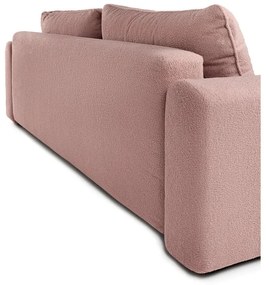 Jasnoróżowa rozkładana sofa z materiału bouclé 247 cm Quinoa – Bonami Selection