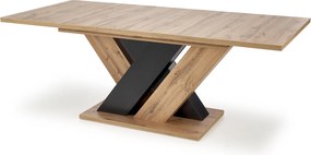 Rozkładany stół na oryginalnej nodze Brandon dąb wotan/czarny