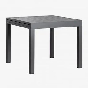 Rozkładany Stół Ogrodowy 90-180x90 Cm Z Aluminium Starmi Grafitowa Szarość - Sklum