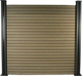 Brązowy Zestaw Ogrodzeniowy Kompozytowy 1,6 x 1,2 m z Gratisowym Zestawem Montażowym – Montaż na Podłożu