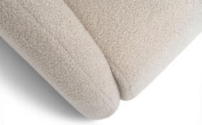 Sofa rozkładana Nubi trzyosobowa 140 cm z pojemnikiem - jasny beżowy boucle Quelle 03