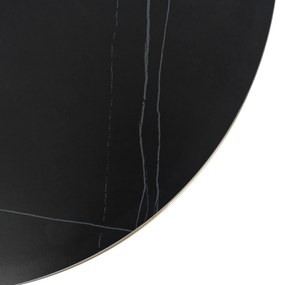 Stolik Kawowy KORIN 70 cm Czarny Marmur/Złoty Glamour Nowoczesny
