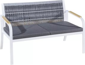 Vento – nowoczesna sofa balkonowa z plecionką z liny i wodoodpornymi poduszkami