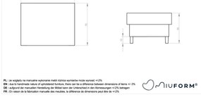 Ciemnoszary podnóżek Simon – Miuform