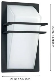 Zewnętrzna lampa ścienna (wysokość 35 cm) PARK – EGLO
