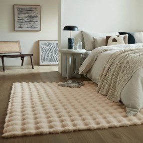 Kremowa syntetyczna skóra 160x230 cm Waffle Faux Fur – Flair Rugs