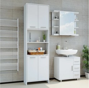 Szafka łazienkowa biały 56.1x30x190 maris