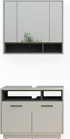 Zestaw mebli łazienkowych szary 80x40x64 beatrice