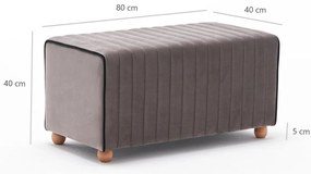 Taboret Mabel Pufa Mink