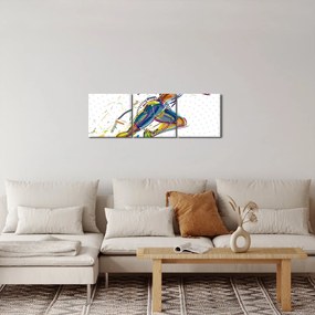 Obraz - Biegacz (z zegarem) (90x30 cm)