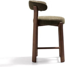 Hoker w kolorze zielono-ciemnonaturalnym z litego drewna jesionowego (wysokość siedziska 65 cm) Granite – Kave Home