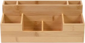 Organizer na artykuły papiernicze, bambusowy 30 x 15 x 11 cm