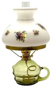 Lampa naftowa KLÁRA 34 cm, leśna zieleń