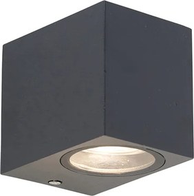Nowoczesna lampa ścienna ciemnoszara IP44 - Baleno
