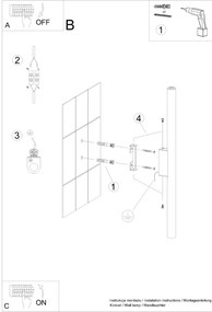 Kinkiet PASTELO 2 ochra czerwona SOLLUX  LIGHTING
