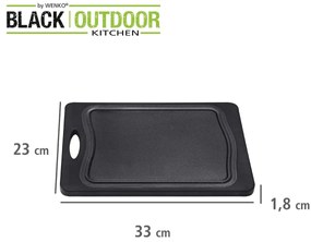 Deska do krojenia KOMBI z rączką, 33 x 23 cm, OUTDOOR KITCHEN, WENKO