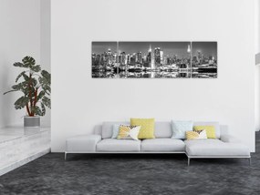 Obraz - Nowy Jork, czarno-biały (170x50 cm)