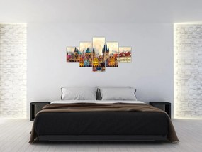 Obraz - Jesień w malowanym mieście (125x70 cm)