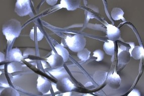 Świąteczne oświetlenie LED – płatki śniegu – 48 LED, ciepły biały