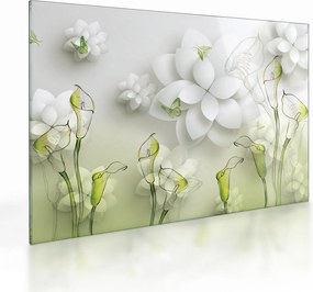 Obraz na szkle z kwiatami (70x50 cm)