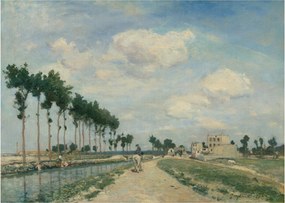 Obraz na szkle - Johan Barthold Jongkind, The Towpath, reprodukcje (70x50 cm)
