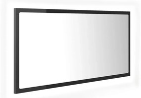 Nowoczesne szare lustro LED w połysku N3-W48