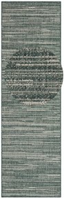 Dywan dwustronny zewnętrzny Gemini chodnik zielono-kremowy 80 cm x 250 cm