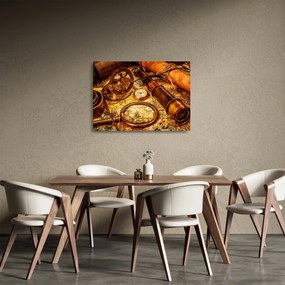 Obraz na szkle - Historyczne narzędzia marynarzy (70x50 cm)