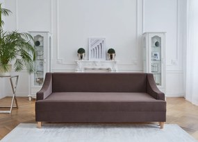 Notting Hill sofa 3-osobowa z funkcją spania i z pojemnikiem na pościel, krawędzie obszyte kedrą. Sofa w stylu modern classic. Sofa do salonu w stylu nowojorskim. Tkanina Matt Velvet, wiele kolorów do wyboru.