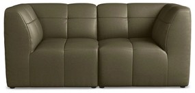 Sofa z imitacji skóry w kolorze khaki 180 cm Aloha – Makamii