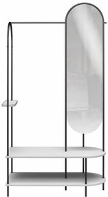Czarno-szary metalowy zestaw do przedpokoju 101x183x43 cm Anastacia – CosmoLiving by Cosmopolitan