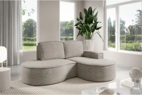 Narożnik MOLLY Prawostronny bez funkcji spania, wolnostojący tkanina CURIO 11 Popielaty