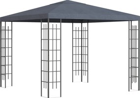 Outsunny Altana Ogrodowa 3x3m Szara Stal Poliester Namiot Imprezowy Wodoodporny na Zewnątrz | Aosom PL
