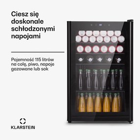 Klarstein Beercave 85cm 115L Lodówka na Napoje Czarny