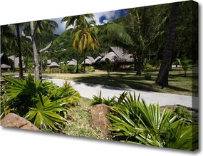 Duży obraz na płótnie Tropikalna Palma w Słońcu