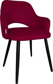Krzesło Milano tkanina Welur noga metalowa : Kolor nogi - Czarna stożek, Kolor tkaniny - VELVET - MG31, Typ siedziska - Siedzisko stałe