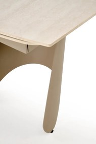 Stół rozkładany SALIX 180(260)x90 trawertyn/kaszmirowy HALMAR