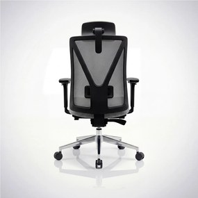 Fotel biurowy ergonomiczny szary z siatką VECTOR
