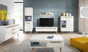 Komoda EBBI 4 110 biały połysk PIASKI Meble