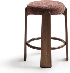 Brązowy/w ciemnym naturalnym kolorze hoker z litego drewna jesionowego (wysokość siedziska 65 cm) Granite – Kave Home