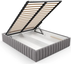 Zielone welurowe łóżko z pojemnikiem 5 rozmiarów G8-M25