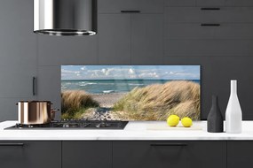 Dekor Szklany do Kuchni Wydmy nad Lazurowym Morzem