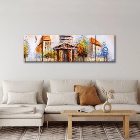 Obraz - Malowana miejska pamiątka (170x50 cm)